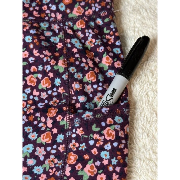 Denim & CO ACTIVE Women Floral Pocket Leggings Pants Stretch Pull on Size 1XP - Picture 2 of 7